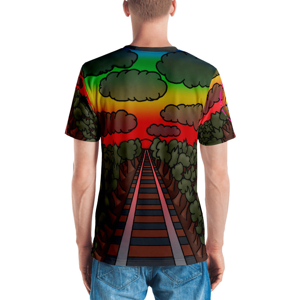 The Railroad to Dusk All-Over Print T-Shirt