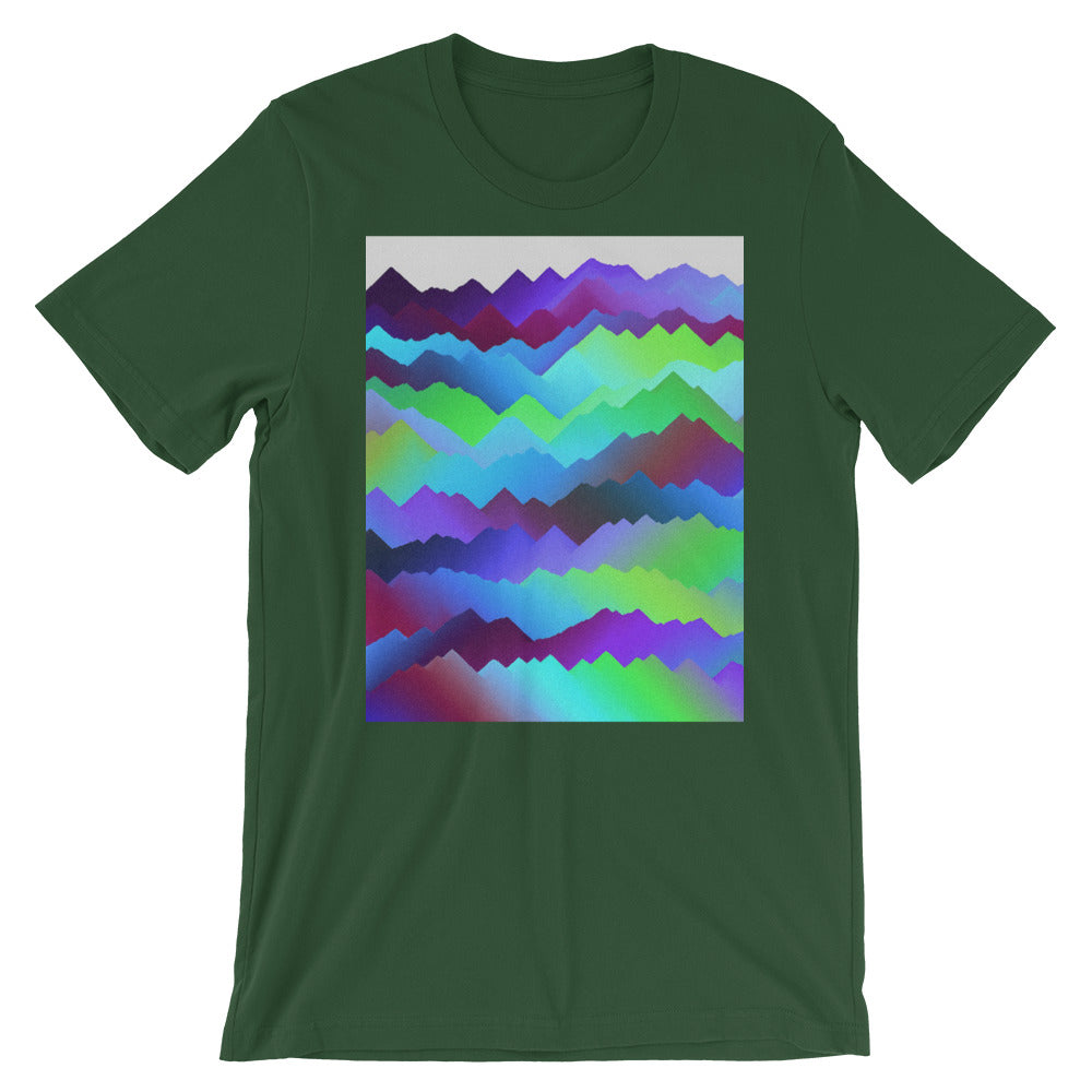 Aurora Mountains and Skies Short-Sleeve T-Shirt