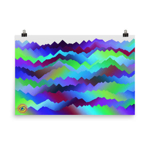 Aurora Mountains and Skies Poster