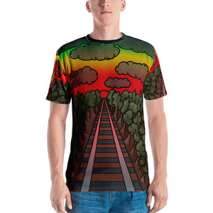 The Railroad to Dusk All-Over Print T-Shirt